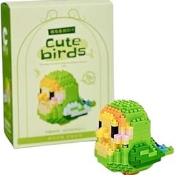Orianscent Cute Birds Building Block Set, Mini Green Parrot Figure (CuteBird-1)-98