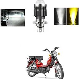 H4 Fitting Cyt Led Headlight Bulb | Dual Color | High And Low Beam | Lens Headlamp Bulb For TVS XL Pack of 1Pcs-20