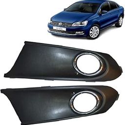 AutoMoto Fog Light Bezel/Cover Left and Right Both Side Detailing Black with Chrome for Volkswagen Vento 2010 to 2013 Type-1 - Set of 2-image-29