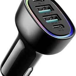 ACECAR 100W Car Charger 4-Port USB C & USB-A Car Charger Adapter PD/QC Multi Port Fast Charging Cigarette Lighter Adapter for iPhone 16/15/14 Pro Max, Samsung S24/S23/S22, iPad, Android-image-75