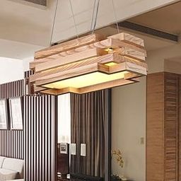 Artica LED Pine Wood 5-Wooden Tier Pendant Ceiling Lamp – Adjustable Height Decorative Hanging Light for Dining Table, Kitchen, Living Room, Restaurant, Café, Farmhouse, Resort-25