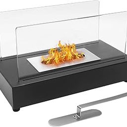 Mr.Ton Tabletop Fire Pit Bowl, Ventless Bio Ethanol Fireplace for Indoor & Outdoor, Personal Fire Pit, Rectangle, Large, Black-image-49