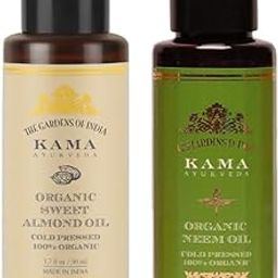 Kama Ayurveda Organic Sweet Almond Oil (50ml - In) & Kama Ayurveda Organic Neem Oil Combo-23