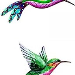 ATORSE 2Pcs Hummingbird Colorful Sculpture Wall Decor for Indoor Outdoor Garden|Home & Garden|Home D?©cor|Figurines-image-8