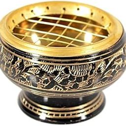 Hand Crafted Metal Brass Flower Vase, Brass Rose Bowl for Incense Aroma, Collectible Art, Perfect for Home Decoration and Gifting-image-21