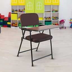 CELLBELL C62 Folding Study Chair with Back Cushion and Seat Pad, Powder Coated Metal Frame - Ideal for Writing and Reading, Space-Saving Design for Home, Office, and Dorm Rooms (Brown)-11