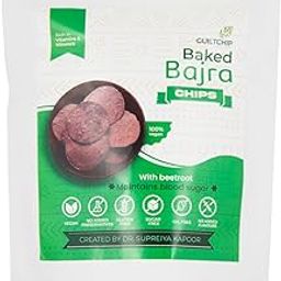 VR Organics Baked Bajra Chips - Beetroot 150g All Natural Crunchy Tasty Healthy Rich in Fibre Vitamins and Minerals has low Glycemic Index Gluten Free and Vegan No Added preservatives and Flavour-image-30