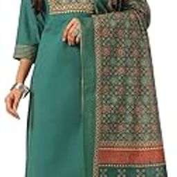 Women's Solid Cotton Straight Kurta Palazzo with Printed Dupatta | Kurta Set for Women | Ethnic Outfit for Women-image-27