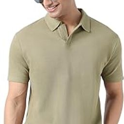 Men's Textured Regular Fit Half Sleeve Cotton Polo T-Shirt-image-77