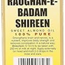 Hamdard RAUGHAN-E-BADAM SHIREEN Sweet Cold Pressed 100% Pure and Natural Almond Oil -(100 ML)-Pack of 3-image-51