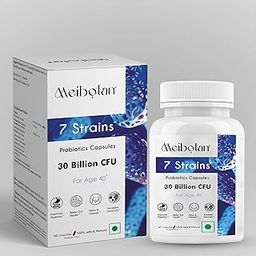 Meibotan Probiotics Supplement 7 Strains with 30 Billion CFU For Men & Women with Prebiotics - Gut Support, Digestion, Immunity Support, Detox & Cleanse - 60 Vegetarian Capsules, Age 40+-image-14