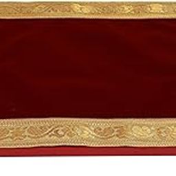 PRIYAKANT SAFAWALA Ganpati Decoration Table Top Ideas at Home, Office, Temple and Special Ganesh Chaturthi Festival Decoration Use It, [Size, 2×3 Feet, Maroon]-image-31