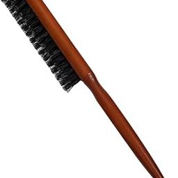 PINAKA Wooden Teasing Brush Rat Tail Nylon Brush Root, Teasing to Add Volume and Hair Care Scalp Massage for Women Hair Growth-image-1