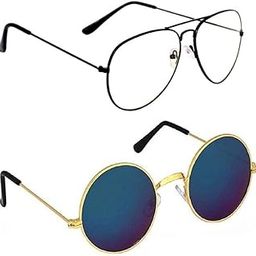 Stylish Casual Metal Metal Multicolor Polarized Female Sunglasses 1_avt blk m clr min rnd gld m blu_19_bz-image-29