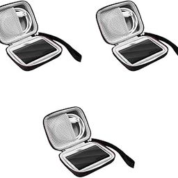 Zeitel® Hard Carrying Case for Samsung T9 Portable Solid State Drives 1TB 2TB 4TB Storage EVA Waterproof SSD Travel Bag Accessory with Handstrap No Included Black 3PCS-29