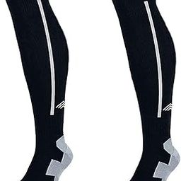 Just rider Unisex Cotton Sports Stockings for Football Soccer (Black with White)-picture-29