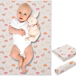 Baby Changing Mat Vegan Leather - Wipeable Diaper Changing Pad for Travel, Foldable Portable Changing Pad for Diaper Bag, Newborns Toddlers Shower Gifts (20"*28")-image-40