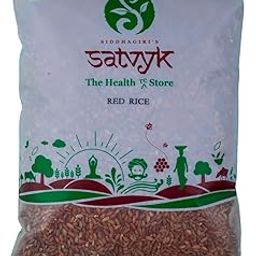 S Siddhagiri's SATVYK THE HEALTH re STORE Red Rice (1kg) - Unpolished Red Rice | Handpounded Red Rice | Iron Rich Rice | Traditionally Milled | Rich in Iron, Vitamins and Antioxidants | Aged Red Rice-image-16