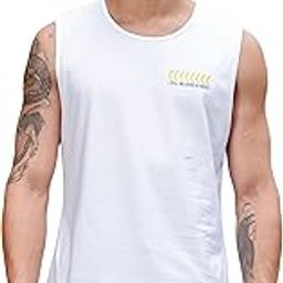 Men’s Sleeveless Tank Top – Solid Color, Round Neck, Casual Fit, 95% Cotton / 5% Spandex, Machine Washable-image-1