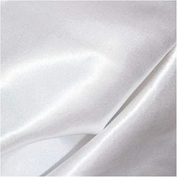 Megumi Silky & Shiny Satin Solid Fabric For Dress Garment Cloth Material 44 Inch (2 Meter, White)-image-5