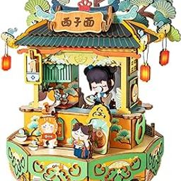 THE STYLE SUTRA® Wooden Music Box Desktop Decor Assembly Model 13.5cmx13.5cmx17cm|Educational|Music & Art-11