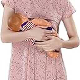 Women's Cotton Floral Knee Length Nighty-14