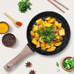 SOLARA Belmont Ceramic Frying Pan 24cm, OmlettePan, Induction & Gas Fry Pan, Fish-Pan, Fryingpan Non Stick, PFOA Free, Dishwasher Safe, Carbon-picture-31