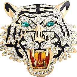 Crystals Studded Stylish 'The Urban Jungle King' Tiger Brooch/Lapel Pin for Men And Boys (Brooch0609) 1 Pc-image-78