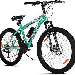 Leader Gladiator 26t Mountain Bike Multispeed (21 Speed) Gear Cycle | Free Pan India Installation| Front Suspension and Disc Brake (26T, SEA Green Black)-image-98