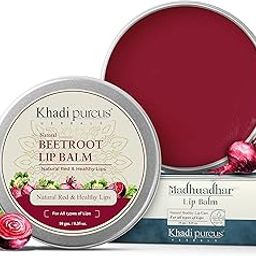 Khadi Herbals Madhuadhar Beetroot Lip Balm for dark lips to lighten, Pigmented | Natural Lip Moisturizer for Women & Men (10 gm.)-image-16