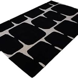 Natural Weave Contemporary Abstract Geometric Design, Thick & Soft Luxury Hand-Tufted Carpet - Ideal for Indoor Decor in Living Room, Bedroom|Black,4' x 6'-image-22