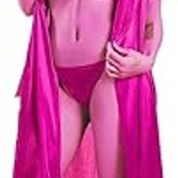 Women's 6-Piece Women's Satin Nighty 6 Piece | Nighty Maxi with 1 top and Short, 1 Bra and Panty, and 1 Robe | Women Night Suit | Night-Suit top and Pajama | Nighdress-image-16