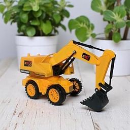 TOYS-TALK Remote-Controlled JCB Digger Toy for Kids with Movable Shovel, Lights & Realistic Design – Indoor/Outdoor Construction Vehicle Play Toy (Yellow, 8037)-15
