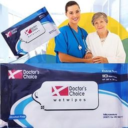 LADY HAWK 1 Pack Doctors Choice Wet Wipes, XL size 32X32cms Easy Bath Wet Wipes for Adults, Patients and Baby. (10 Pulls)-17