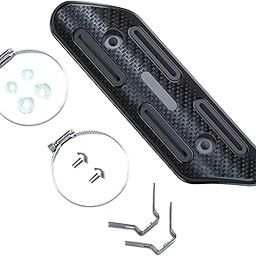 UJEAVETTE Exhaust Heat Shield Motorcycle Heat Guard Cover for Premium Spare Parts Black-image-70