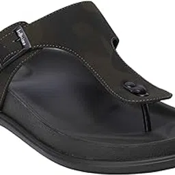 bellissimo Men Brown COMFORT Chappals | Sandals Lightweight design with cushioned footbed | UK Size --picture-3
