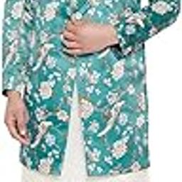 Men Men's Multicolor Base Blue Silk Blend Sherwani Set-picture-34
