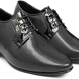 Men's 9 cm (3.5 Inch) Height Increasing Dress Shoe Derby Lace-Up Formal Patent Faux Leather Shoes-image-83