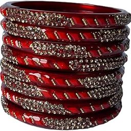 Exquisite Glass Bangle Kada Set Elevate Your Style With Stunning Designs Perfect For Every Occasion, Pack Of 8-image-24