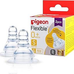Pigeon Peristaltic Nipple S,For 0+ Month Babies,BPS Free,BPA Free,Pack of 2-image-22
