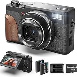 56MP Digital Cameras for Photography, 4K Auto Focus Video Camera with 32GB TF Card and 2 Batteries, 18X Zoom Anti-Shake Point and Shoot Digital Cameras, Compact Camera for-image-53