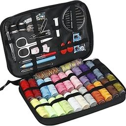 Gemsy Sewing Kit Box | Tailoring Tools Combo with Accessories, Scissors, Thread, Needles, Measuring Tape | Sui Dhaga Portable, Stitching Items Box for Home, Ladies, Multipurpose, Travel, DIY-0
