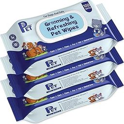 P for PET Grooming Wet Wipes 300 Count(Pack of 3) for Dogs, Cats & All Pets | Purified Water, Glycerin |Anti-Bacterial|Cleansing, Deodorising Wipes-image-26