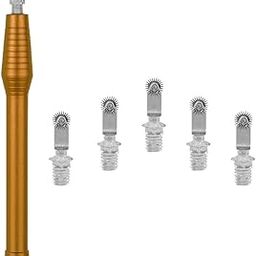 Microblading Eyebrow Tattoo Practice Manual Tattoo Pen+Roller Pin Golden-image-25