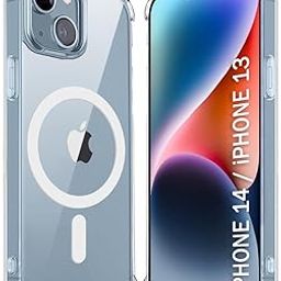 TheGiftKart Shockproof Ultra-Hybrid Back Cover Case for iPhone 14 / iPhone 13 Compatible with MagSafe | 360° Protection | Crystal Clear Hard Back Cover Case for iPhone 14/13 (Transparent Bumper)-picture-16