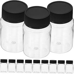 FUNOMOCYA 50ml Empty Bottles with Wide Mouth and Black Cap 12pcs Plastic Sample Bottles for Laboratory Leakproof-image-49