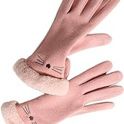 ATORSE Velvet Warm Gloves Non-Slip Simple Windproof for Outdoor Gym Mountaineering N703 Pink-image-30