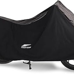 CRAZY GEARS Universal Fit Bike Cover for Rain with UV Protection, Water-Resistant, Dustproof, All Weather Two Wheeler Cover | Keeps Bike Cool - Grey-Black, Large-image-9