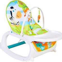BabyMoo 2 in 1 Rocker Cum Feeding Chair 20 Kg Green-image-67