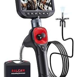 Ralcam 360° Articulating Borescope Dual Lens, 5'' Joystick 4 Ways Industrial Endoscope Camera with Light, 6.5mm Slim Probe, 5.0FT Semi-Rigid Snake Inspection Camera for Automotive Mechanics-image-30
